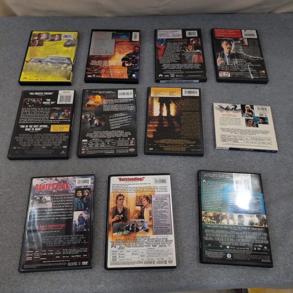 Action Thriller DVD Lot 11 Movies Italian Job Crimson Tide Dantes‎ Peak Deja Vu - Picture 2 of 2